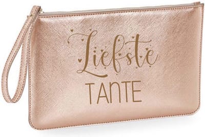 Toilettas leerlook cadeau Liefste tante-rose gold-cadeau verjaardag-kerstcadeau