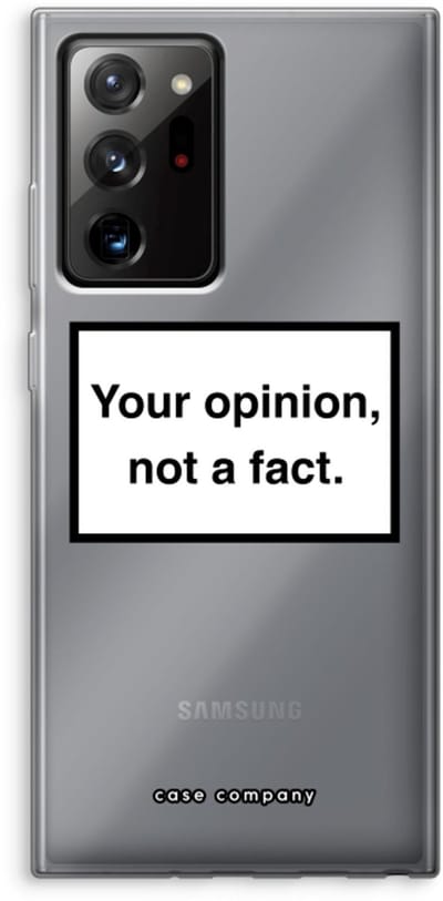 Case Company® - Hoesje geschikt voor Samsung Galaxy Note 20 Ultra / Note 20 Ultra 5G hoesje - Your opinion - Soft Cover Telefoonhoesje - Bescherming aan alle Kanten en Schermrand