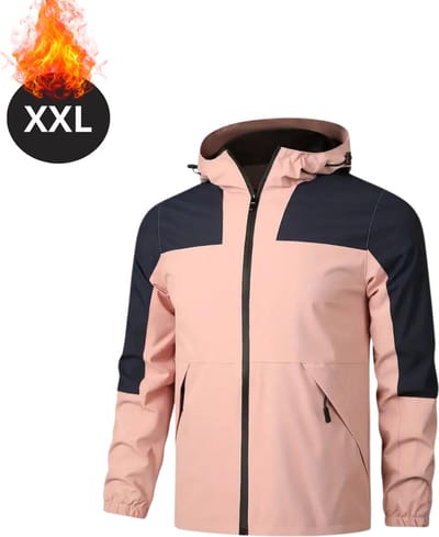 Bovista Windjas Voor Heren - Parka - Lente & Herfst - Jas - Volwassen - Windjack - Windbreaker - Rits - Roze - Maat XXL