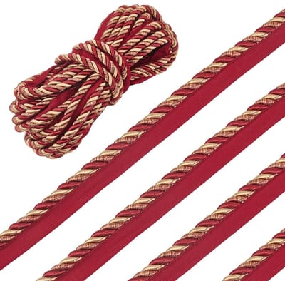 MTTproducts- Lippenkoord 12,5 m - Gedraaid Naaikoord - Touwbekleding - Woondecoratie - Gordijnen/Bekleding - Hoogwaardig Polyester - Decoratietouw