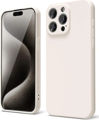 Hoesje met Camera Bescherming Geschikt voor Apple iPhone 15 Pro Max | Back Cover | Dun | Flexibel TPU | Beige