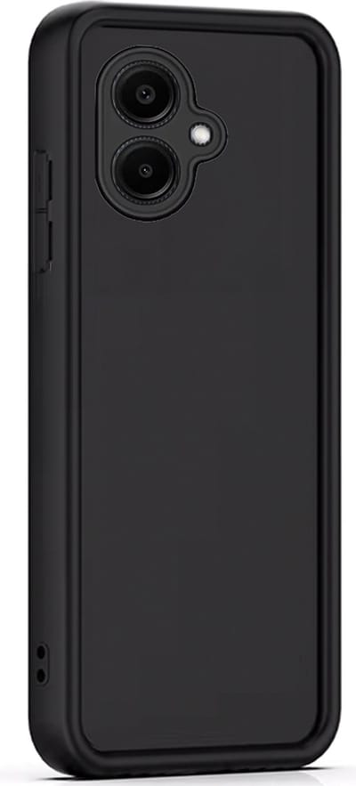 Hoesje geschikt voor Oppo A60 / A40 / A40m - Versterkte randen - Bescherming Camera & Scherm - Matte Design Jet Zwart