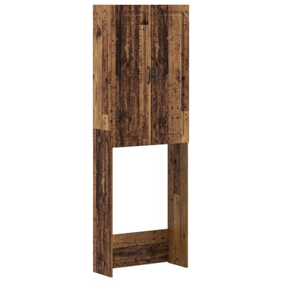 vidaXL - Toiletkast - UTRECHT - Oud - hout - 66 - x - 25,5 - x - 190 - cm - Bewerkt - hout