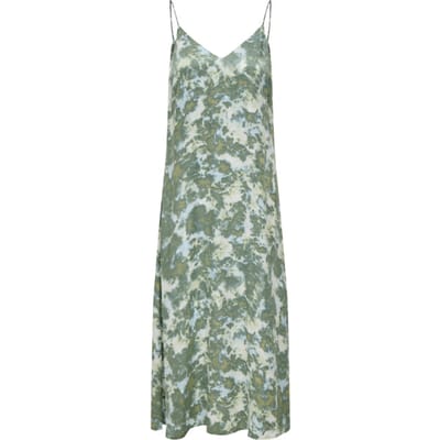 Only Onlannlouise strap long dress wvn balsam green/tie
