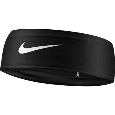 Nike sport hoofdband Dri-Fit Fury Classic zwart wit unisex one size.