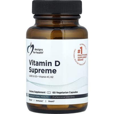 Vitamin D Supreme, D3 + Vitamine K1, K2, 60 Veggie Capsules