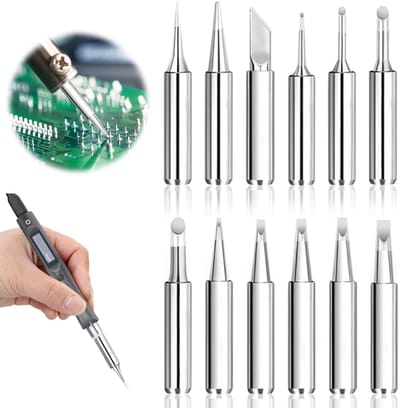 Jhubersproducts - Soldering Tips - Soldering Iron Set - 12 Stuks - Geschikt voor Hakko - Lead Free - Perfect voor Elektronica Reparatie - Professionee