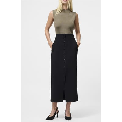 French Connection Jaiden Tailored Long Skirt Black Maat: 8 | Maxi Rokken Outlet | Dames | Zwart