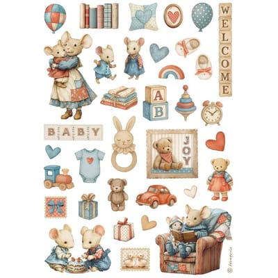 Motief strozijde "Baby - Accessories"