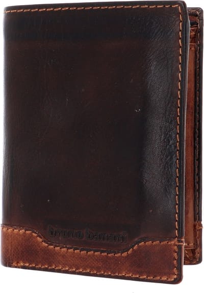 bruno banani Leren Portemonnee Alicante Wallet High With Flap Brown / Cognac Bruine