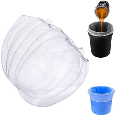 Dailygoods- Filterzak 5 gallon - 5 stuks - Fijne filters - Elastisch openingsontwerp - Hoogwaardig polyester - Duurzaam en gemakkelijk te reinigen - Filternet