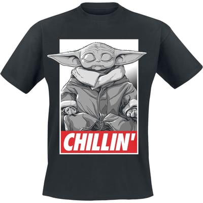 Star Wars - Disney T-shirt - The Mandalorian - Chillin - S tot XXL - voor Mannen - zwart