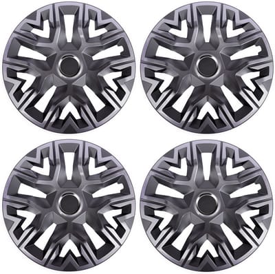 NRM Wieldoppen Perfecto 14 inch - grafiet gelakt - 4 stuks - ABS kunststof