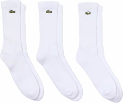 Lacoste Sportsokken Heren Wit 3 Paar