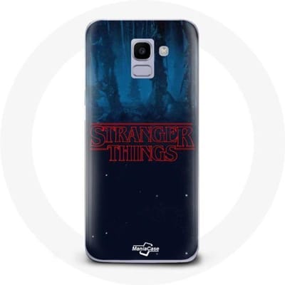 Coque Maniacase pour pour Samsung Galaxy A6 2018 Stranger Things neon lumineux zwart