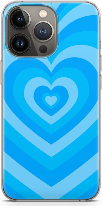 Case Company® - Hoesje geschikt voor iPhone 13 Pro hoesje - Hart Blauw - Soft Cover Telefoonhoesje - Bescherming aan alle Kanten en Schermrand
