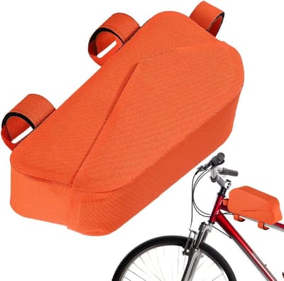 Fietsslangtas - Waterdichte fietstas - Fietsuitrusting opbergen - Magnetische klepsluiting - 222 x 105 x 6 cm - Oranje
