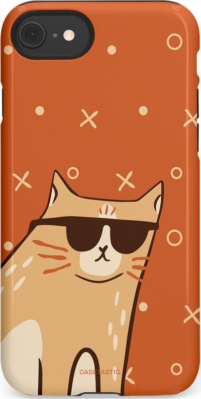Casetastic Hoesje Geschikt voor Apple iPhone 7/8/SE - Stijlvolle Beschermende Duo-layer Case - CoolCat