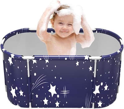 Opvouwbare Badkuip Volwassenen - Draagbaar Bad - Ontspannen Baden - Verdikt Hittebestendig Materiaal - 120 x 55 x 50 cm