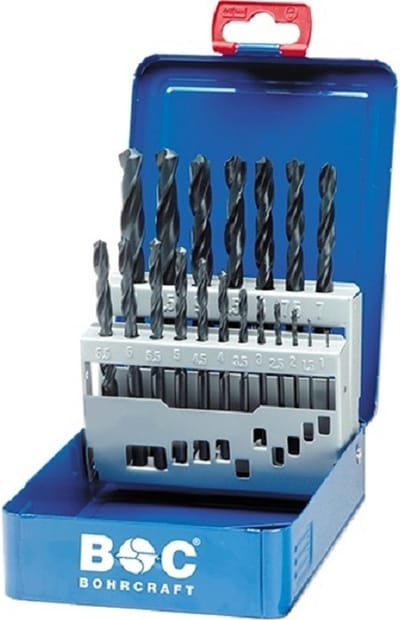 Bohrcraft metaalborenset 19 delig 1-10mm HSS