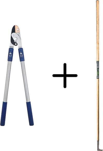 Synx Tools Voegenmes RVS + Spear & Jackson Takkenschaar 26'' Aambeeld - Met anti-kleeflaag - 5 JAAR GARANTIE - Easy cut - Onkruidmes - Voegenkrabber met steel 150cm