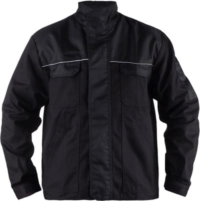 TMG STYLE WORK Werkjas HEREN Veiligheidsjas Zwart - Slijtvast - Comfortabel - 320 GSM