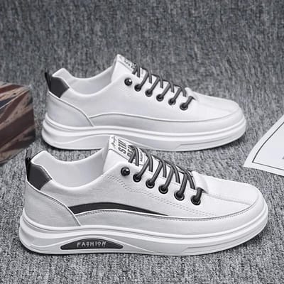 Heren Sneakers Trendy Wit Lichtgewicht Casual Schoenen Comfortabele Instappers Heren Gevulkaniseerde Schoenen Designer Leer Designer Loafers 44 gray