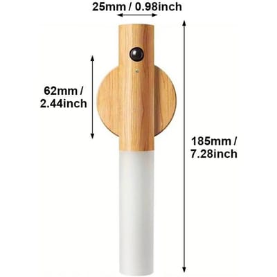 Creatief Intelligente Auto PIR Bewegingssensor LED Oplaadbaar Magnetisch Nachtlampje Wandlamp Slaapkamerlamp Keukenkastje Lamp Lamp Cadeau 1PCS