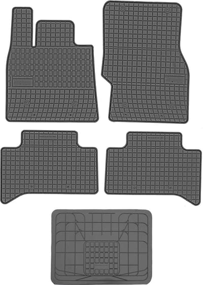Frogum - Rubber Automatten Set - Alfa Romeo Stelvio 2016 - Zwarte Kleur - Met Tunnelbescherming