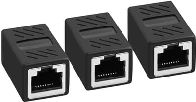 RJ45 Koppeling Cat7 - 3 Stuks - CAT6 Koppelingsconnectoren - LAN Koppeling voor Ethernet Kabel - Netwerk Connector - Verlengen van Netwerkkabel