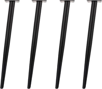 Set Meubelpoten - Tafelpoten Bankpoten - Meubels Versterken - Zwaar Belastbaar 250kg - 70cm Kantelbaar - Zwart