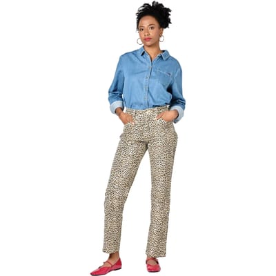 Boyfriend jeans voor dames F.A.M. Paris Manon Leopard