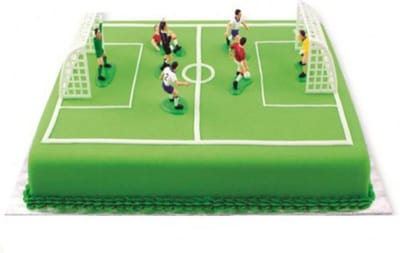 Taartset Voetbal spelers voor taart versiering 9 accesoirres- voor voetbaltaart - cubcakes versiering