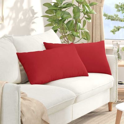 vidaXL - Zitkussens - 2 - st - Stof - Rood - 80 - x - 40 - cm