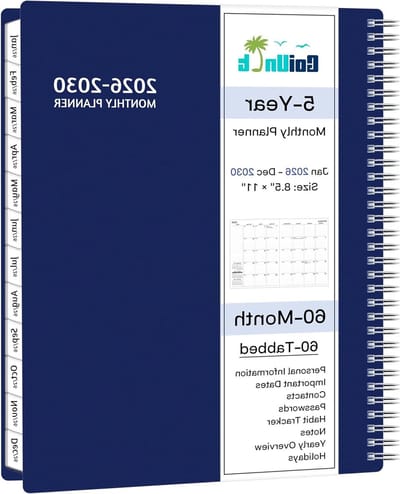Maandplanner - Organisator Planner - Jaarplanning Maken - Grote A4 Formaat - 2026-2030 - Blauw