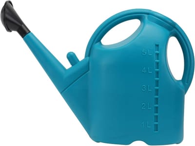 Grote Kunststof Gieter - Waterkruik Plantenspuit - Planten Water Geven - Dubbele Handgreep Ontwerp - 5 Liter - Blauw