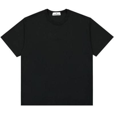 Stone Island Garment Dyed Geborduurd Logo T-shirt Zwart Heren Tops 801520457-V0029 XXL black