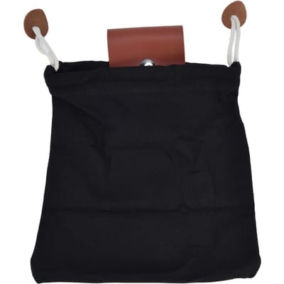 Foerageerzak PU Leer Canvas Fruit Plukken Opbergtas Taille Hangende Gereedschapstas voor Buiten zwart