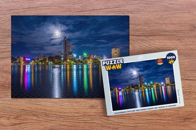 Puzzel Hanoi - Skyline - Lichten - Legpuzzel - Puzzel 1000 stukjes volwassenen