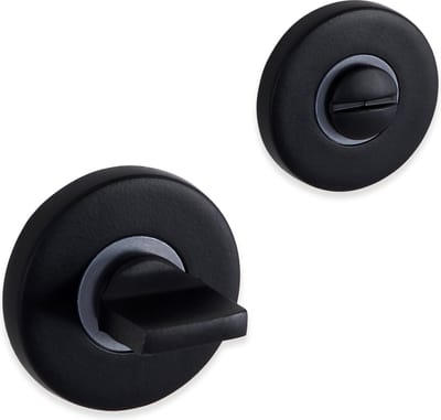Fira WC rozet - mat zwart - rond model - voor toilet of badkamer - incl. bevestigingsmateriaal