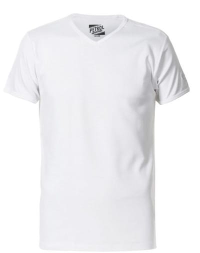 Petrol Industries - Basic T-shirt - Heren - S - Wit - Katoen - Body-v-k-m-box