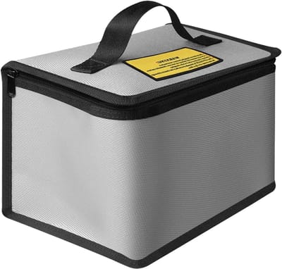 Brandwerende Batterijtas - Batterij Veiligheidstas - Batterijen Opslaan - Elektromagnetische Afscherming - 215x155x115mm - Meerkleurig