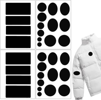Reparatiepatches Kleding - Zelfklevend Nylon - Snelle Kledingreparatie - Waterdicht Scheurbestendig - 4 Stuks 2 Maten - Zwart