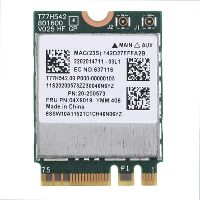 Allecto - Dual Band NGFF WiFi Kaart - 433Mbps Netwerk - Hoge snelheid - Verbeterde connectiviteit - Realtek 8822CE - Geschikt voor laptops - Compac...