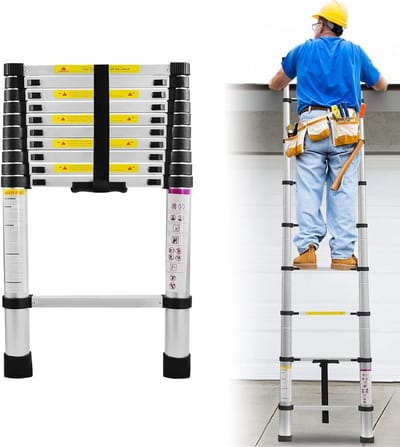 Telescopische Ladder - Uittrekbare Ladder - Veelzijdig Klussen - Lichtgewicht Aluminium - 32 Meter