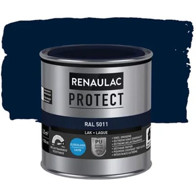 Renaulac Houtlak Protect - Zijdeglans - Staalblauw Ral 5011 - 250ml