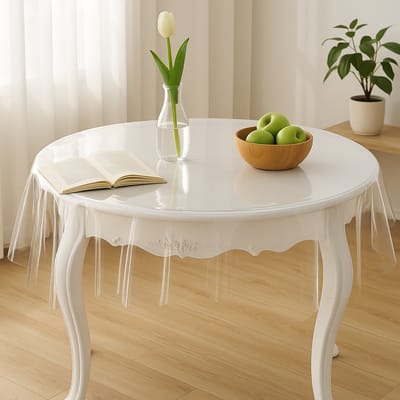OZ HOME Transparante PVC tafelzeil Rond – Ø180CM – Waterdicht – 0.2mm – Antislip