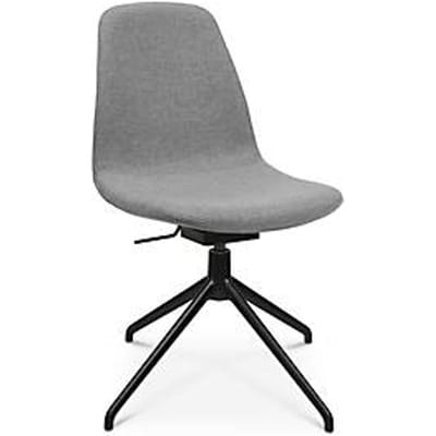 Conferentiestoel Topstar Sitness Life 1.1, draaibaar/zitting in hoogte verstelbaar, zonder armleuningen, B 460 x D 390 x H 450-480 mm, 4-poots onderstel, aluminium zwart mat & stof, h.grijs