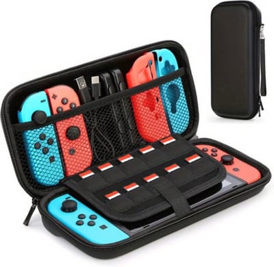 Bovista Case Geschikt Voor Nintendo Switch - Hoes - Beschermhoes - Waterafstotend - Accessoires - Zwart