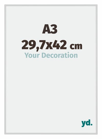 Your Decoration - Fotolijst A3 29,7x42 cm - Aluminium - Zilver Mat - Miami